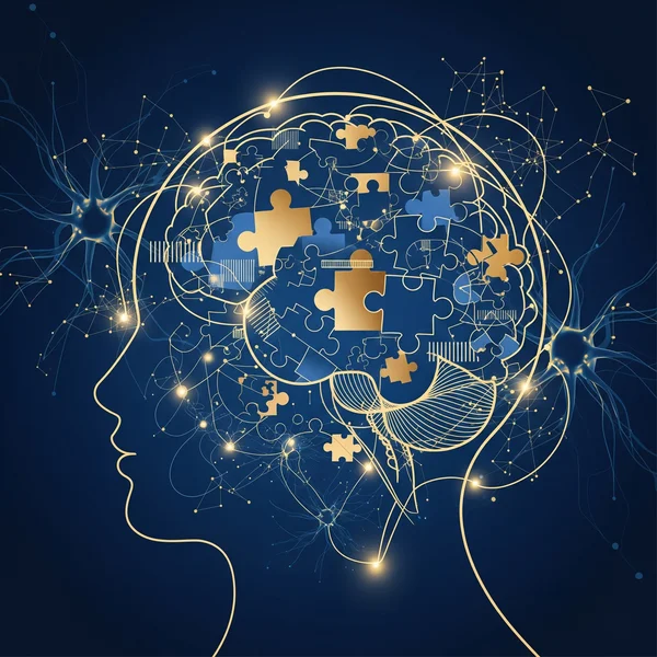 Seni abstrak otak untuk penilaian kognitif.