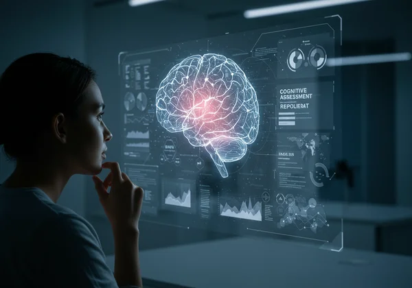 Orang melihat laporan penilaian kognitif digital sebagai peta