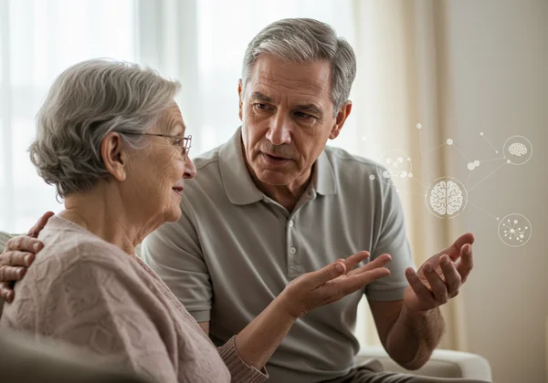Pengasuh menyokong warga emas membincangkan kebimbangan hilang ingatan