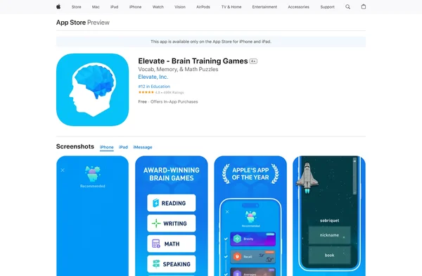 Elevate - Jogos de Treinamento Cerebral
